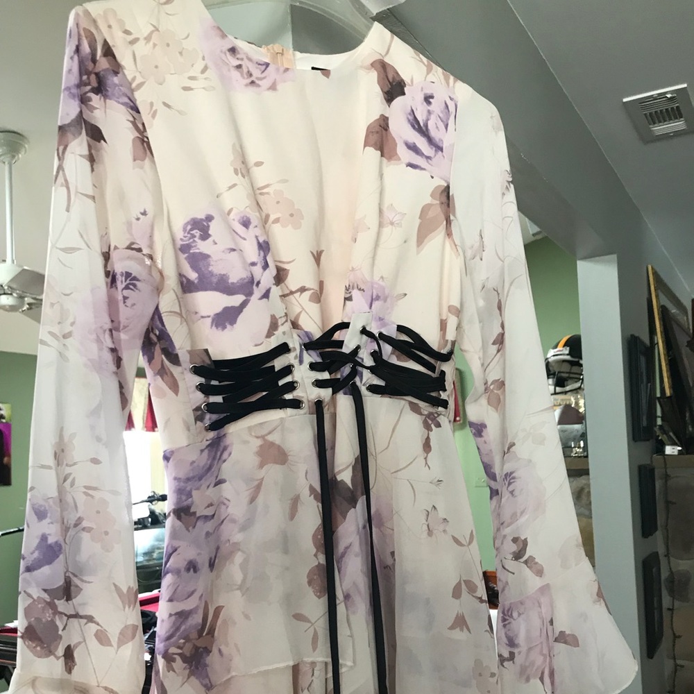 Floral dress with corset